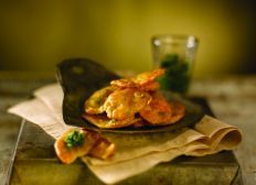 Spicy Idaho&reg; Potato Fritters with Green Chutney