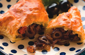 Spicy Picadillo Olive Triangles