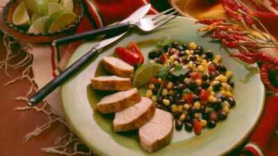 Spicy Turkey Tenderloins with Black Bean Salsa