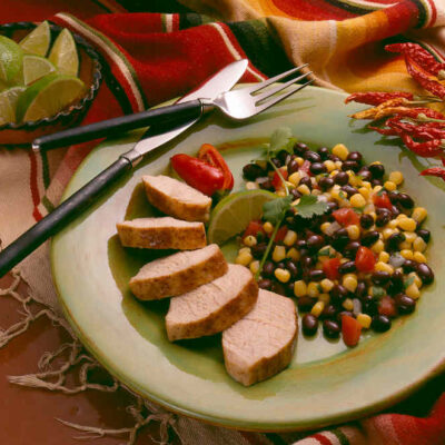 Spicy Turkey Tenderloins with Black Bean Salsa
