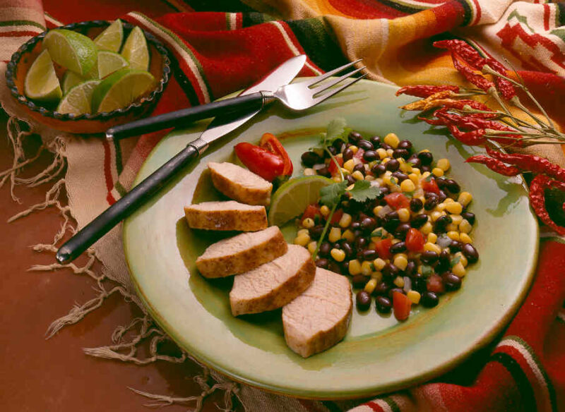 Spicy Turkey Tenderloins with Black Bean Salsa