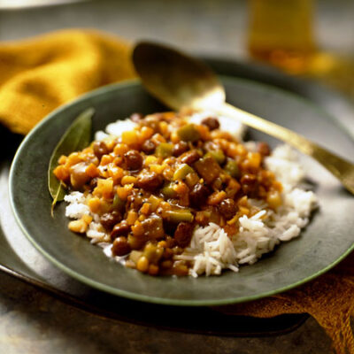 Spicy Vegetable Stew with California Raisins (Sambhar)