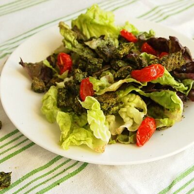 spinach almond croutons