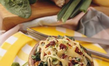 spinach and Fontina-Stuffed Portabellas