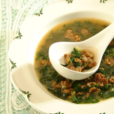 spinach and turkey soup