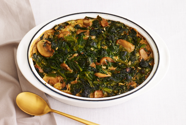 Spinach Mushroom Kugel