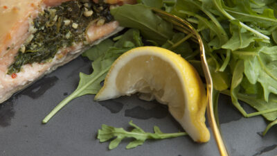 spinach pesto stuffed salmon