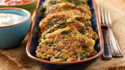 SPINACH POTATO STEAKHOUSE LATKES
