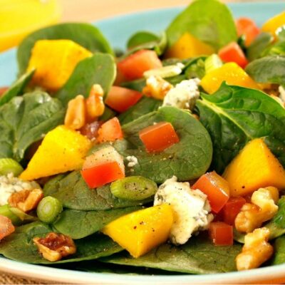 Spinach Salad with Mango Vinaigrette