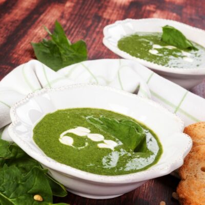 Spring Onion and Spinach Soup