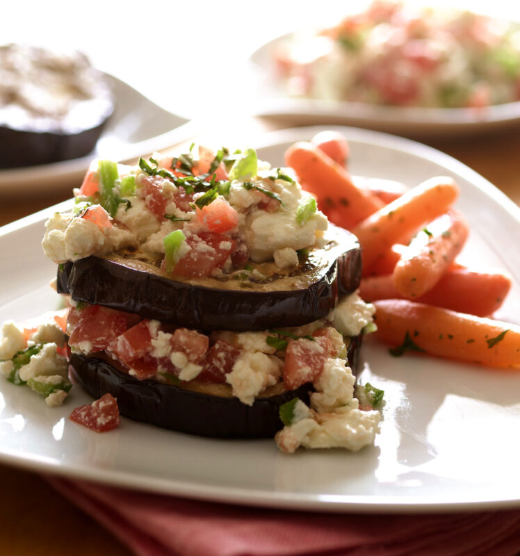 Stacked Eggplant Round