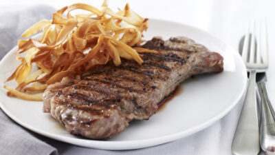 GRILLED RIB EYE WITH CRISPY PARSNIPS