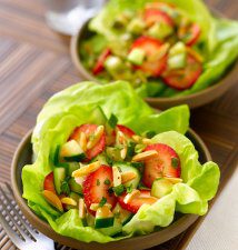 Strawberry-Cucumber Salad with Almonds and Mint