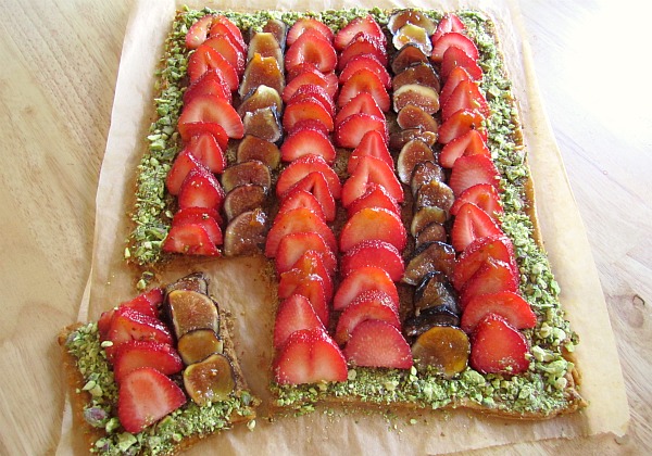 Strawberry Fig Pistachio Tart