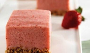 Strawberry Frozen Yogurt Squares