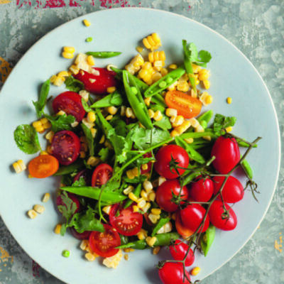Corn, Sugar Snap, Tomato Salad
