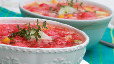 summer fruit gazpacho