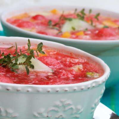 summer fruit gazpacho