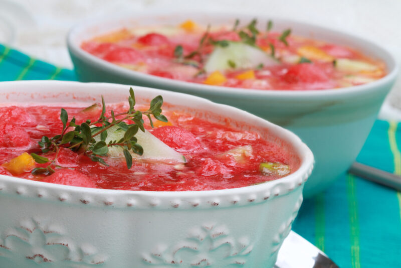 summer fruit gazpacho