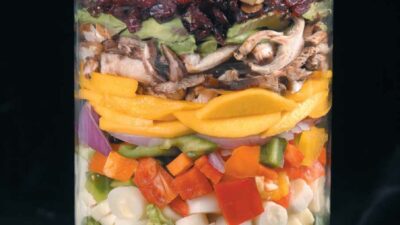 summer salad with sweet poppyseed dressing