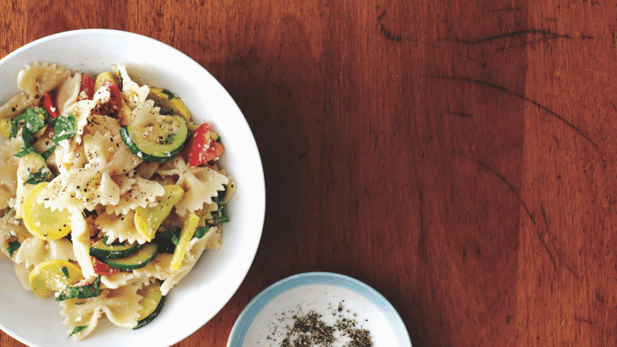 Summer Squash Bowtie Pasta