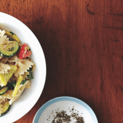 Summer Squash Bowtie Pasta