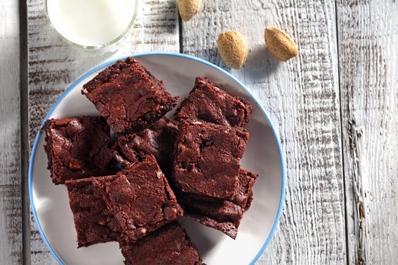 quick dark chocolate brownies