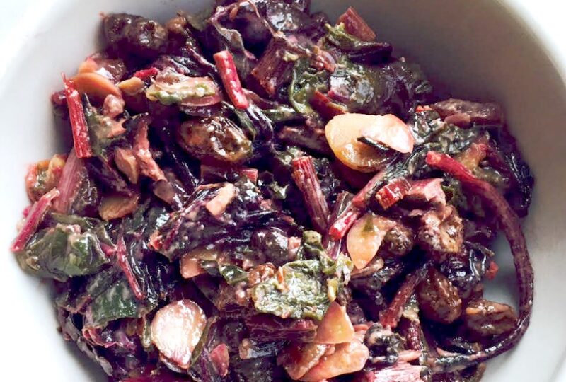 Sweet and Spicy Swiss Chard