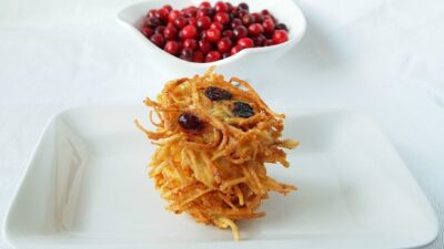 sweet or savory cranberry latkes