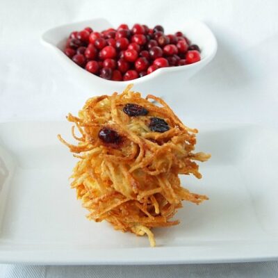 sweet or savory cranberry latkes
