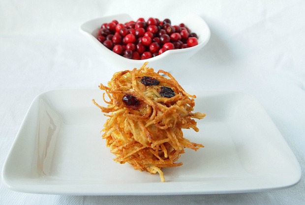 sweet or savory cranberry latkes