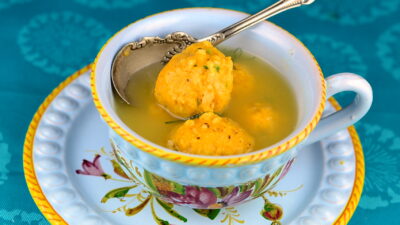 sweet potato and cream cheese matza bals