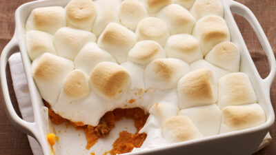 Sweet Potato Casserole with Marshmallow Topping