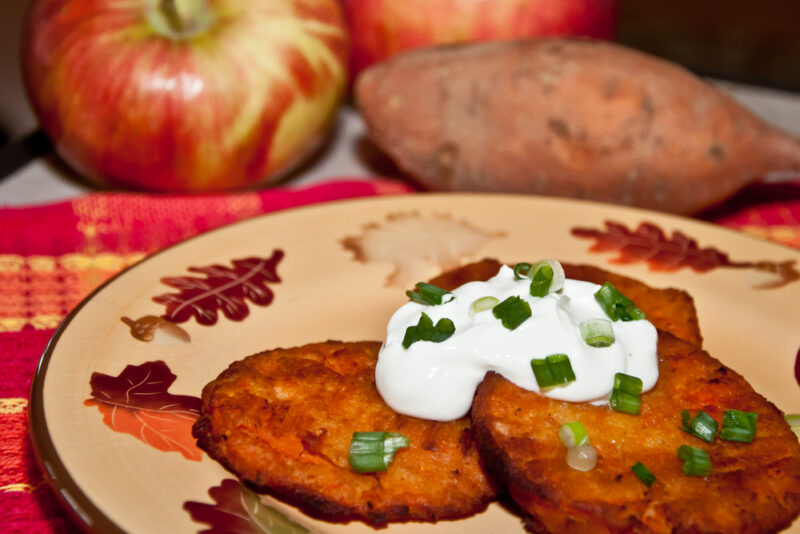 sweet sweet potato latkes
