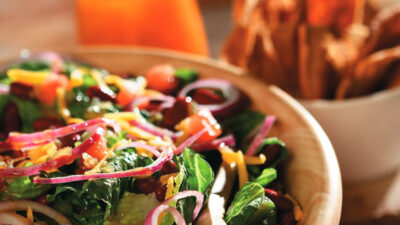 Taco Salad With Homemade Pita Wedges