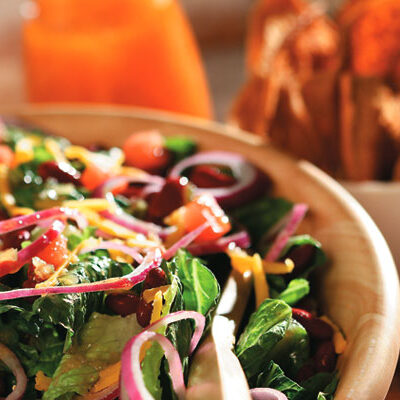 Taco Salad With Homemade Pita Wedges