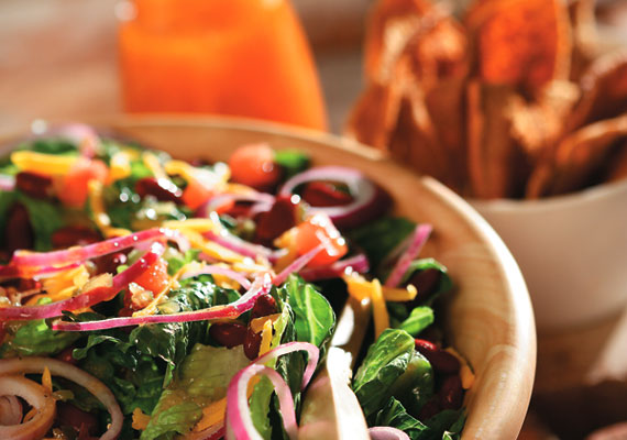 Taco Salad With Homemade Pita Wedges