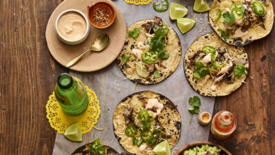 vegetarian taco bar
