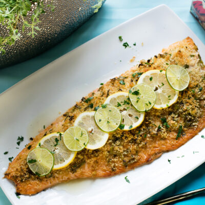 teriyaki leek salmon