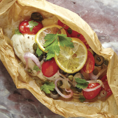 Tilapia Mediterranea En Papillote Pg. 53