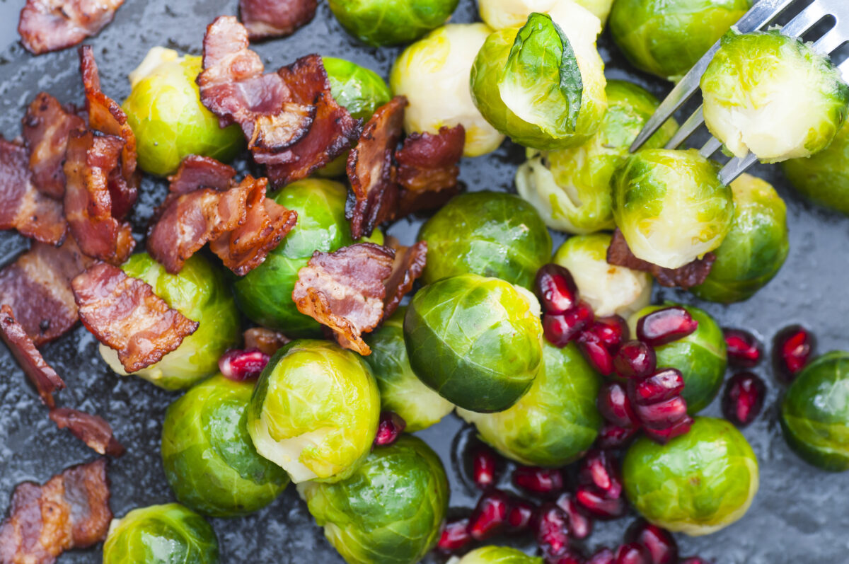Brussels Sprouts and Beef Bacon