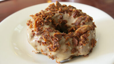 Maple Glaze Donut with Beef Bacon