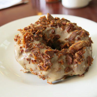 Maple Glaze Donut with Beef Bacon
