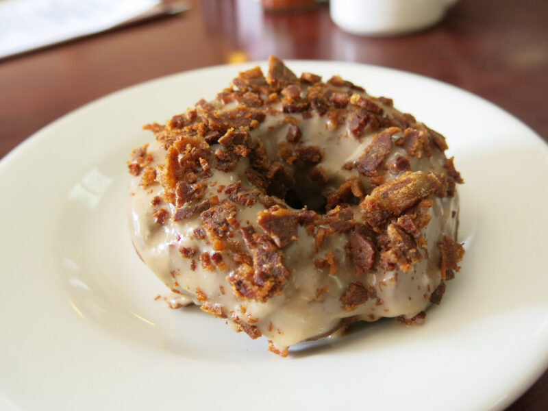 Maple Glaze Donut with Beef Bacon