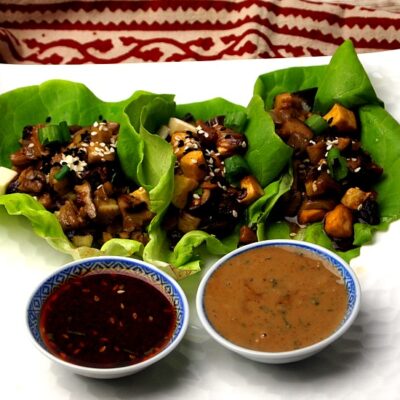 Tofu Mushroom Lettuce Wraps