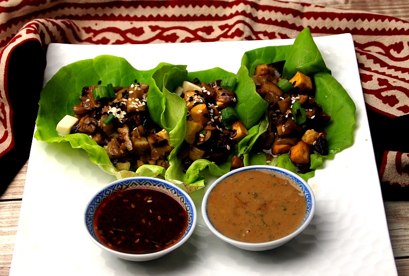Tofu Mushroom Lettuce Wraps
