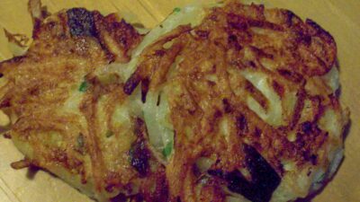 Traditional Potato Latkes with Green Onions