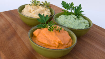 Tri-Colored Hummus