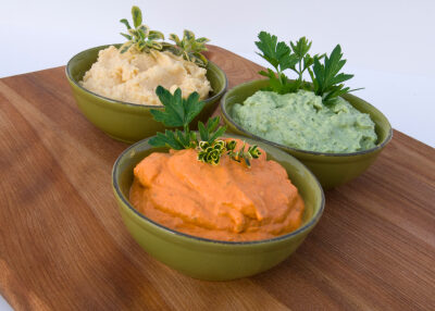Tri-Colored Hummus