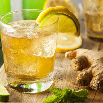 Triple G Cocktail with gin, St. Germain and Ginger Beer